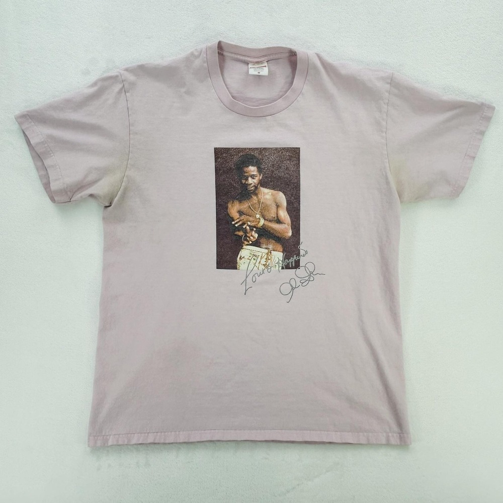 Supreme Shirt Mens Medium Pink Photo Portrait Graphic Tee Made USA Streetwear